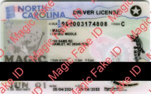 New North Carolina Driver License O21 Polycarbonate